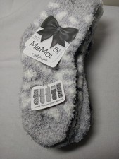 Womens Fuzzy Socks 5 Pair Cute Soft Touch Cozy Gray White
