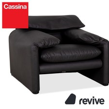 Cassina Maralunga Sessel veganes Leder GAVIN 117 Anthrazit manuelle Funktion