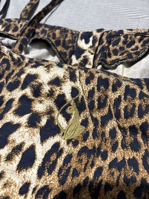 Vintage 90s Y2k Baby Phat Rockabilly Cat Logo Top Blouse Cheetah