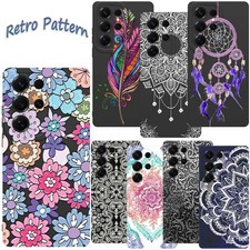 Flexible TPU Cover Phone Case For Samsung Galaxy A54 S24 FE S26 S25 Retro Design