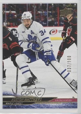 2024-25 Upper Deck Series 2 Exclusives 37/100 Auston Matthews #411 0he
