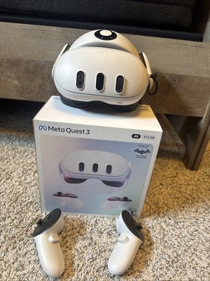 Meta Quest 3 512GB VR Headset - White - Complete - BOBOVR Strap Fan And Battery