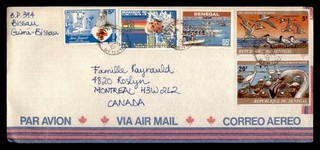 DR WHO 1979 SENEGAL BIRD OLYMPICS RED CROSS AIRMAIL TO CANADA w34787