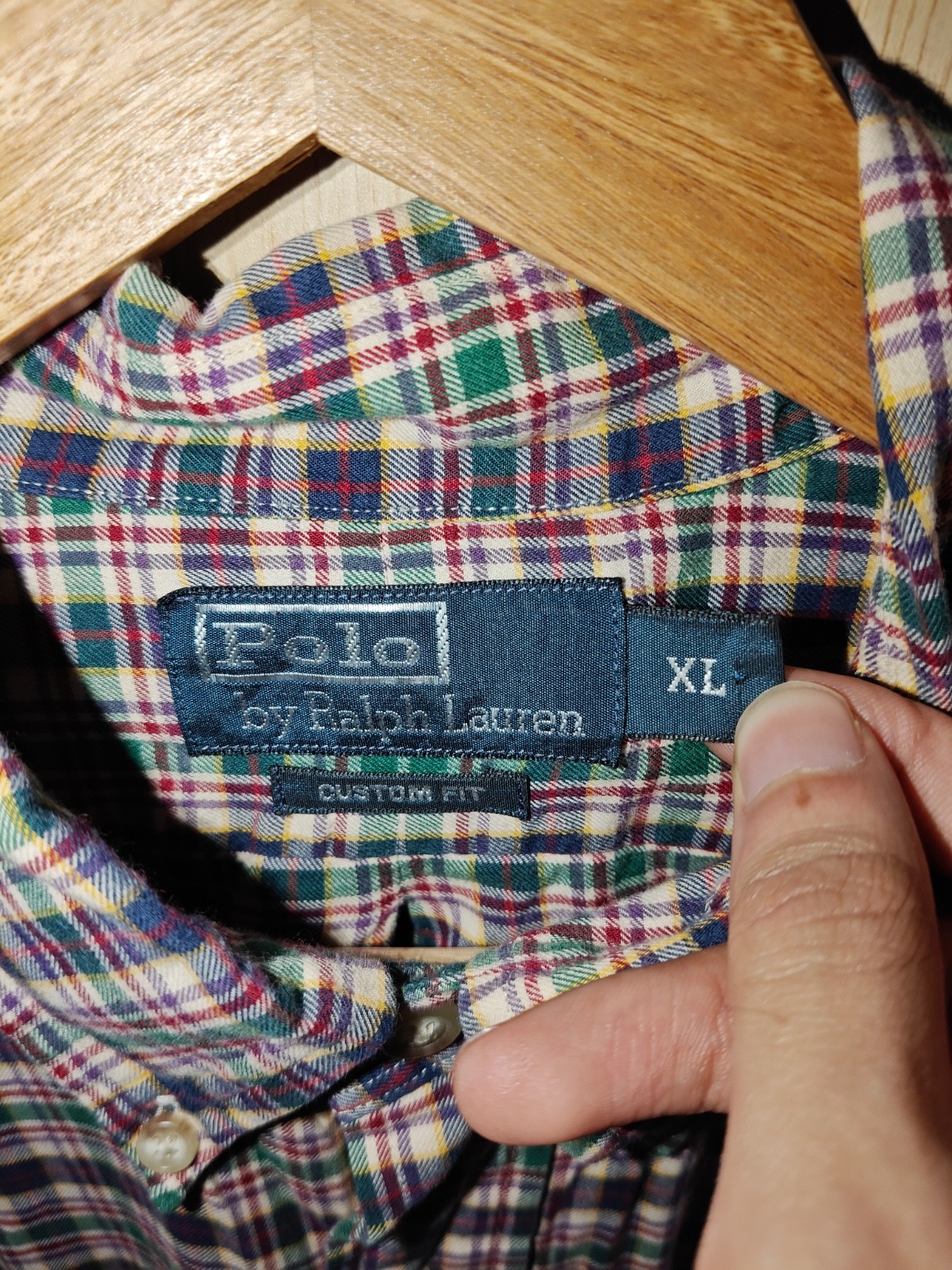 Polo Ralph Lauren Custom Fit Plaid Button-Down Shirt – Size XL image 3
