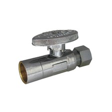 KISSLER 88-9010 Water Supply Stop,Brass,1/4-Turn,1/2" 4EEU2