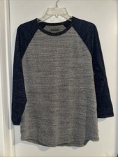 Express Stretch Reprieve Medium Pullover Men’s Baseball Sleeves Blue Gray