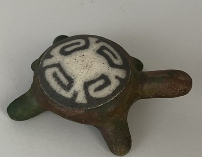 Jeremy Diller Raku Art Pottery Turtle Fetish