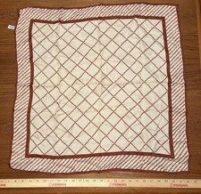 vintage Totes rain scarf square acetate brown and white diagonals