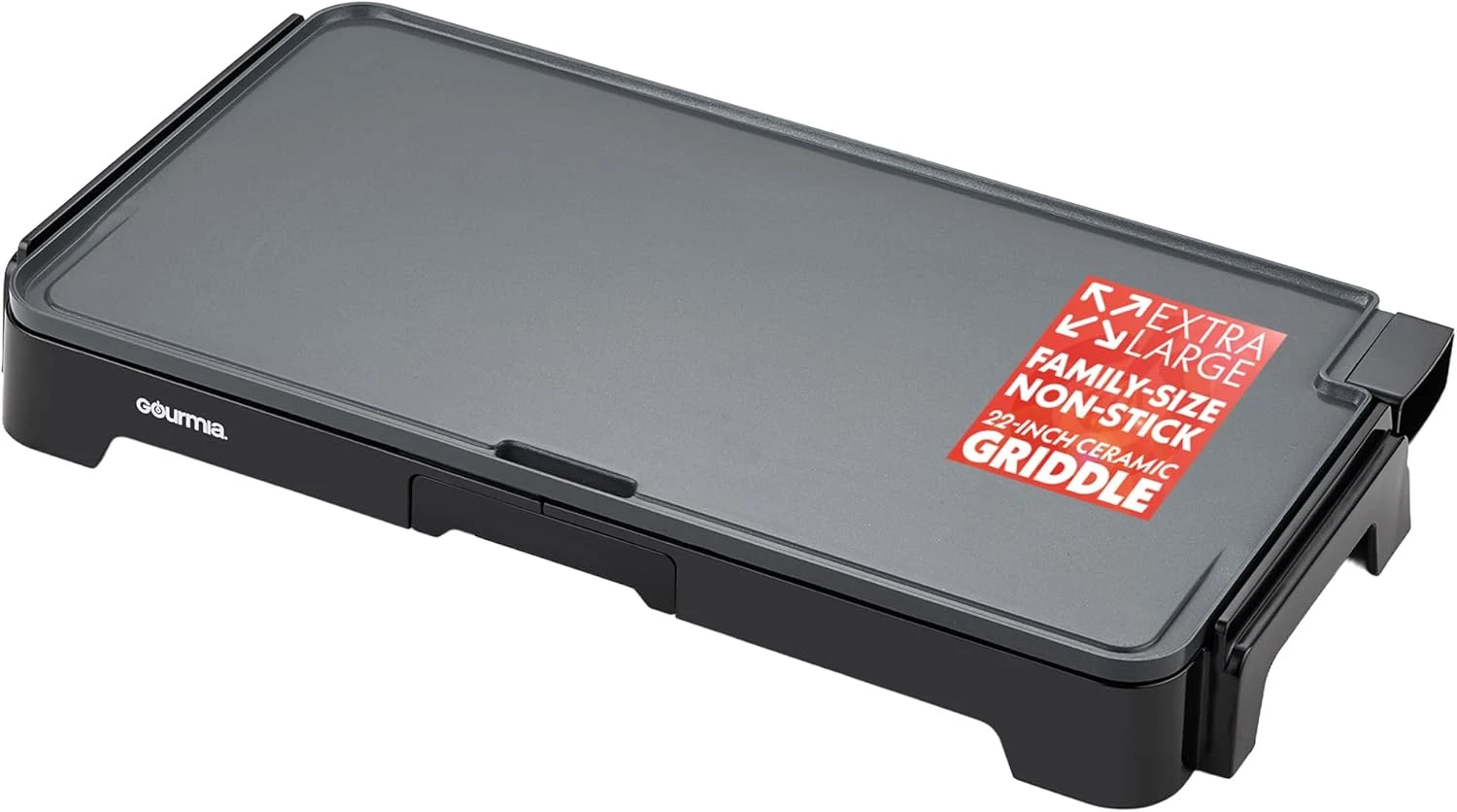 Extra Large 22" Nonstick Electric Griddle with Adjustable Temp & Drip Tray