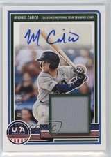2023 USA Baseball Stars & Stripes Signature Materials Michael Carico Auto tj1
