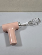 3 Speed Control Rechargeable Electric Egg Beater Cordless Hand Mixer Whisk Pink