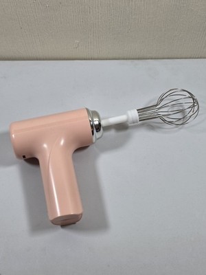 3 Geschwindigkeitsregelung Wiederaufladbarer Elektrischer Eierschläger Kabellos Handmixer Schneebesen Rosa