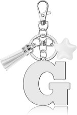 Initial Letter Keychains for Women Initial Letter Keychains with Tassel Alphabet