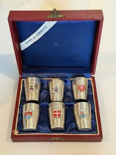 Vintage Collection Sterling Silver Travel Shot Glasses Made In Germany w/Box