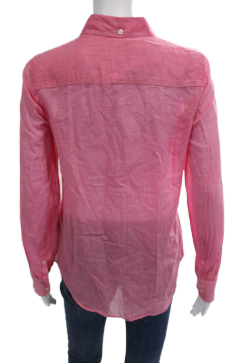 J Crew Women Basic Collared Cotton Button-Up Long… - image 3