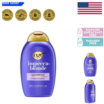 Brightening Purple Shampoo for Blonde & Silver Hair, OGX Impecca-Blonde 13oz
