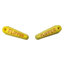 Gottlieb Pinball Machine 2" Plastic Flipper Pair Round Top Yellow Red Letters