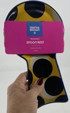 Tabitha Brown Target Stoneware Spoon Rest Ceramic Spoon Holder New PokaDots New