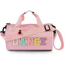 Dance Ballet Bag for Girls Sport Gym Duffle Bags Overnight Travel Pink