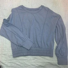 Women’s Light Blue Dolan Cropped Long Sleeve Top