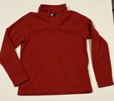 Lands End Fleece 1/4 zip Pullover Red L 10-12