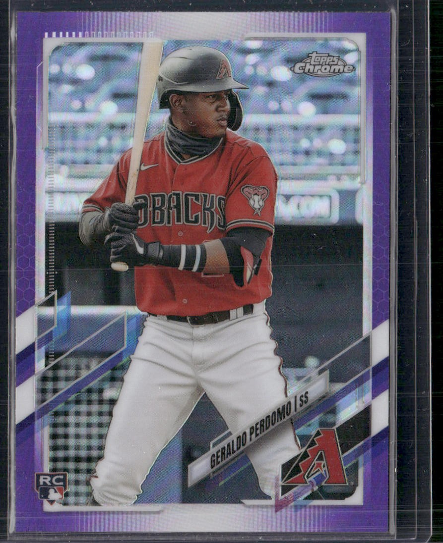 2021 Topps Chrome Update #USC66 Geraldo Perdomo Purple Refractor
