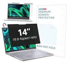 Magnetic Laptop privacy screen 14 inch for 16:9 B-14 inch 16:9 Aspect Black
