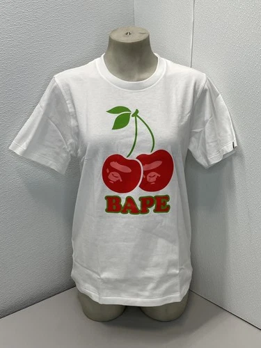 BAPE Women's Tee Cherry Short Sleeve Top Size M White