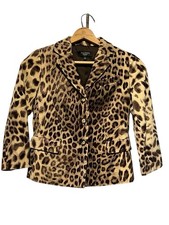 Talbots Kate Fit Animal Print Women's Blazer Size 4P