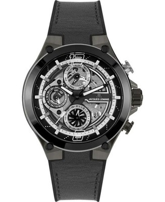 JACQUES LEMANS Men Analog Quartz Casual Watch Classic Dress Waterproof