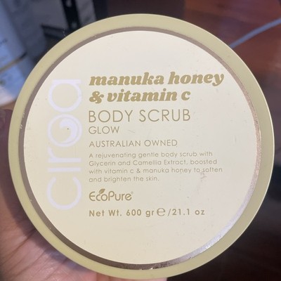 Ciroa Body Scrub NEW Glow w/ Manuka Honey & Vitamin C EcoPure 21.1 oz 600 GR