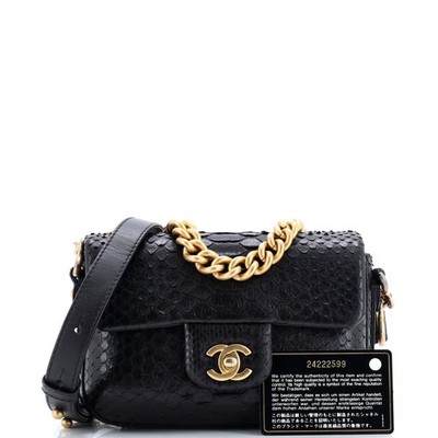 Chanel Rock My Shoulder Flap Bag Python Mini