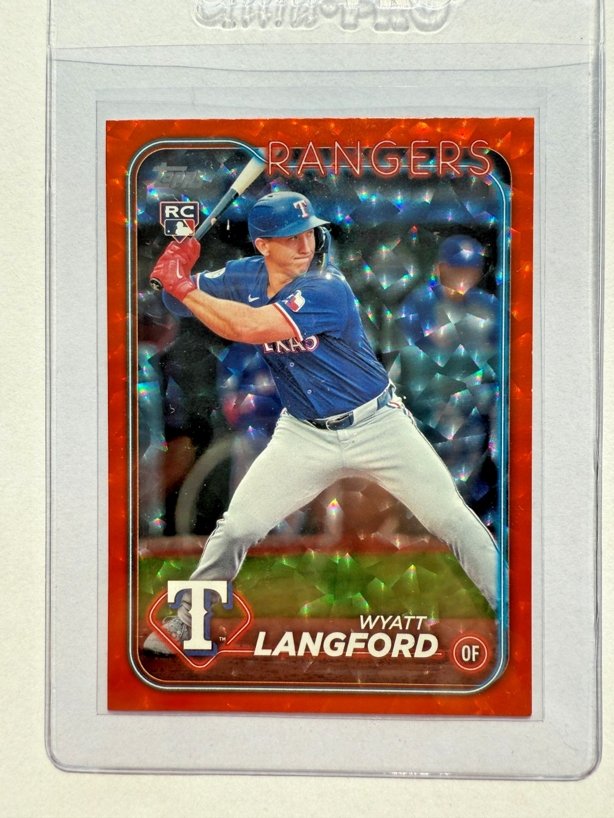 2024 Topps Update Series - Wyatt Langford #US151 Orange Crackle Foilboard /299