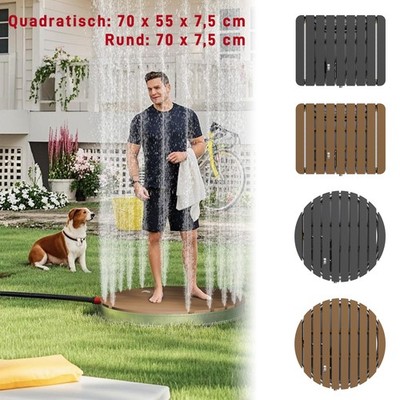 WPC Gartendusche Aussendusche Bodendusche Outdoordusche Pool Holzoptik Dusche