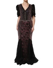 Dolce & Gabbana Multicolor Embellished Mermaid Gown Women's Dress Authentic