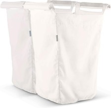 Bassinet Stand Hamper Insert - Dual-Compartment with Carry Handles