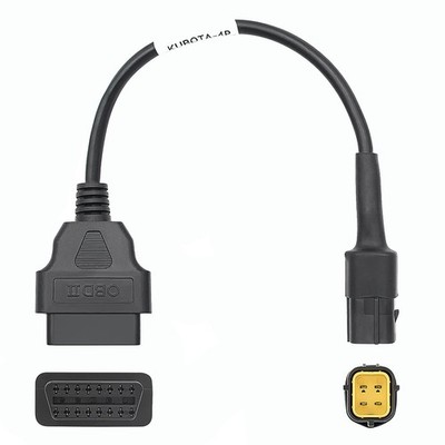 4Pin to 16Pin OBD2 Adapter for Kubota Tractor Agricultural Vehicle Cable
