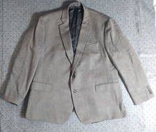 Stafford Sport Coat Blazer Jacket Merino Wool Herringbone Men s Sz 52R Gray