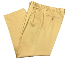Dockers Individual Fit Pleated Front Pants Mens 32X30 Khaki Slacks