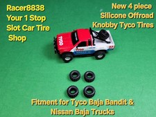 TYCO Baja Truck Silicone Slot Car Knobby TIRES Bandit Nissan 440x2 Awesome Grip