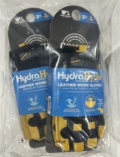 4 Pairs Wells Lamont Men's HydraHyde Leather Work Gloves Size Large - Brand New