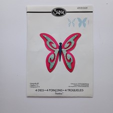 Sizzix Thinlits Die Set Butterfly #3 659268 Butterflies 4 Dies Cardmaking  Rare