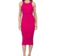 house of harlow 1960 Pink Ribbed Maxi Dress With cutout Size Large
