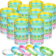 150 Pcs Autism Awareness Bracelet Bulk Autism Acceptance Bracelet Infinity Sy...