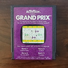 Grand Prix (Atari 2600, 1982) Complete In Box With Inserts Tested Working