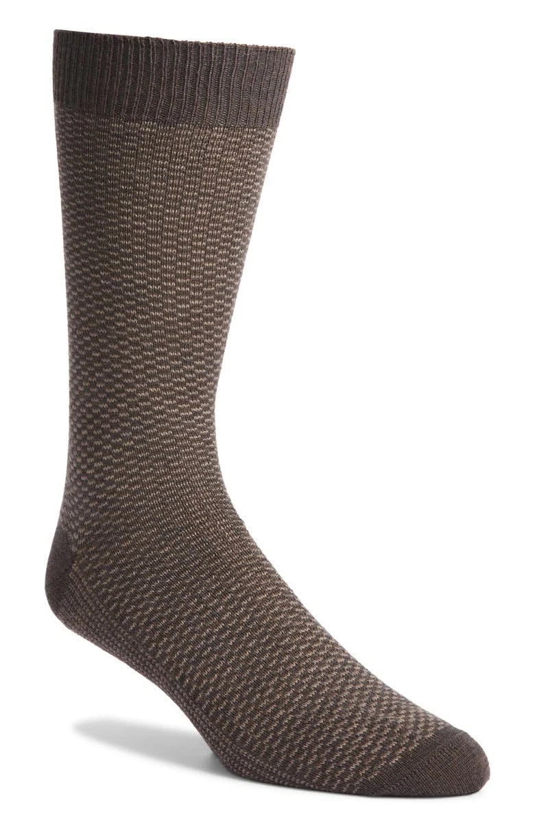 NWT Canali Micropattern Jacquard Blend Dress Socks Grey Men's Size Large $40