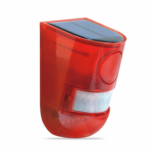 Waterproof Outdoor Solar Powered LED Alarm Lamp Warning Security Flashing Light - Picture 7 of 12