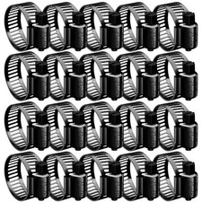 BOTTEN 20pcs Black Hose Clamp,3/4"- 1-1/2" 21-38mm 304 Hose Clamps Stainless ...
