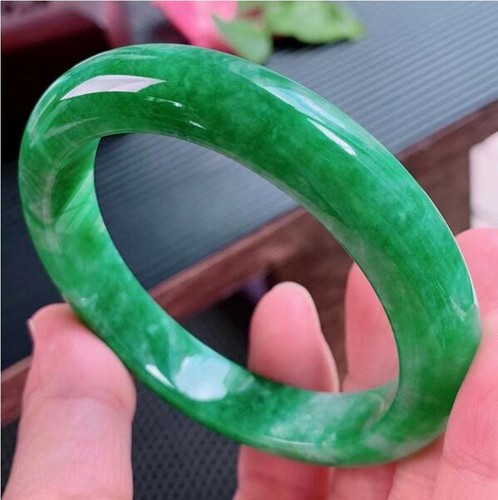 Brazalete brazalete de piedras preciosas de jade verde 100 % natural 54-60 mm joyería AAAAA++ - Imagen 3 de 15