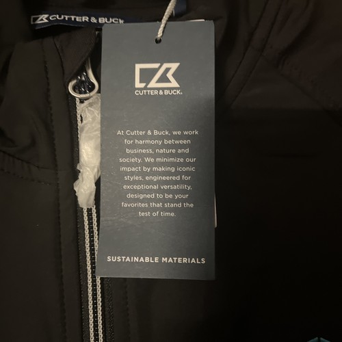 Cutter & Buck Adapt Eco Knit Hybrid Recycled Full Zip Tech Jacket Sz Medium Golf - Picture 5 of 8